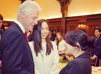 Daniela Fernandez meets former President Bill Clinton. Photo courtesy Daniela Fernandez.